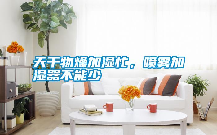 天干物燥加濕忙，噴霧加濕器不能少