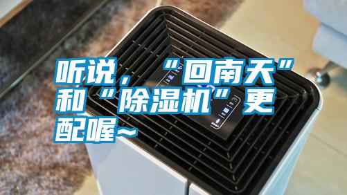 聽說，“回南天”和“除濕機”更配喔~