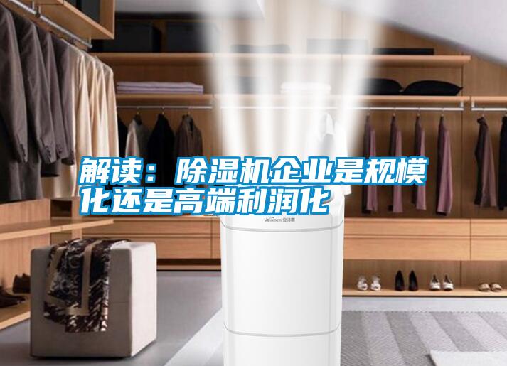 解讀：除濕機(jī)企業(yè)是規(guī)?；€是高端利潤(rùn)化
