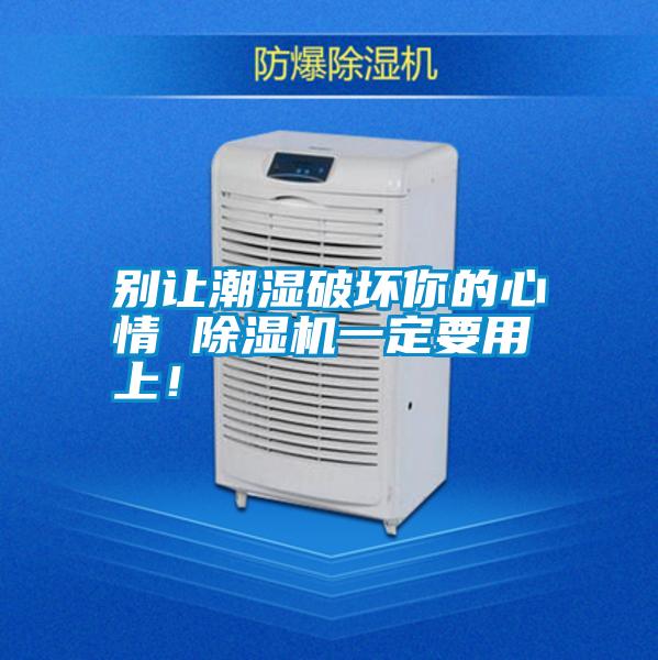 別讓潮濕破壞你的心情 除濕機一定要用上！