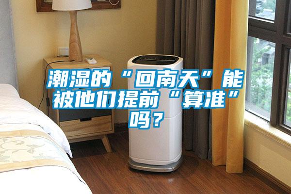 潮濕的“回南天”能被他們提前“算準(zhǔn)”嗎？