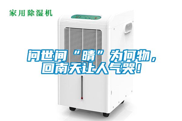 問世間“晴”為何物，回南天讓人氣哭！