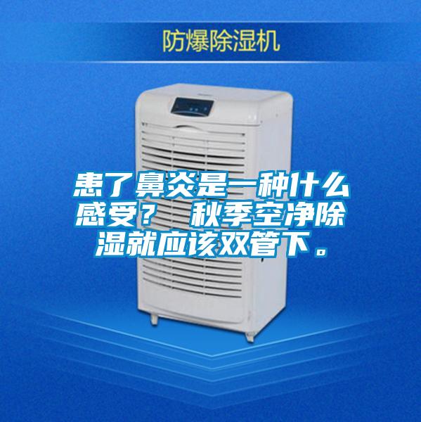 患了鼻炎是一種什么感受？ 秋季空凈除濕就應(yīng)該雙管下。