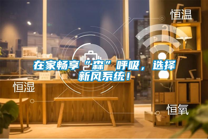 在家暢享“森”呼吸，選擇新風系統(tǒng)！