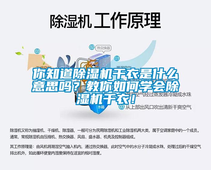 你知道除濕機干衣是什么意思嗎？教你如何學會除濕機干衣！
