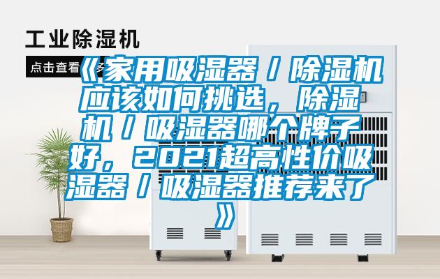 《家用吸濕器／除濕機(jī)應(yīng)該如何挑選，除濕機(jī)／吸濕器哪個(gè)牌子好，2021超高性價(jià)吸濕器／吸濕器推薦來(lái)了》