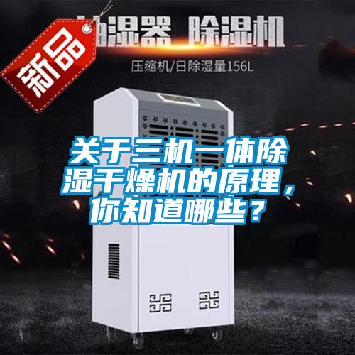 關(guān)于三機(jī)一體除濕干燥機(jī)的原理，你知道哪些？