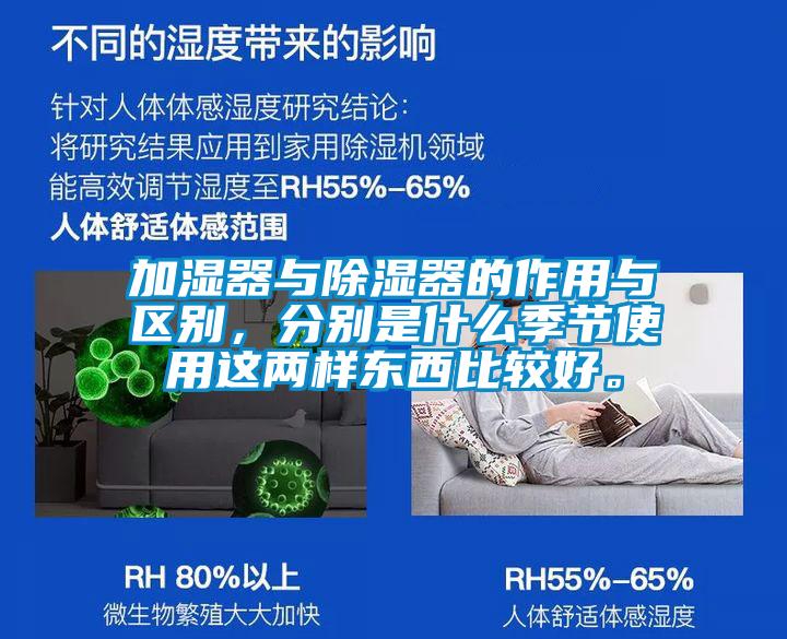 加濕器與除濕器的作用與區(qū)別，分別是什么季節(jié)使用這兩樣?xùn)|西比較好。