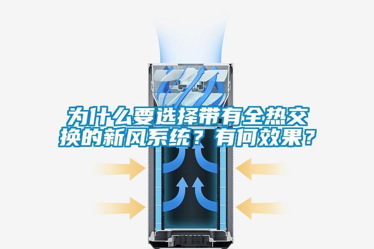 為什么要選擇帶有全熱交換的新風(fēng)系統(tǒng)？有何效果？