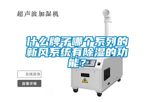 什么牌子哪個(gè)系列的新風(fēng)系統(tǒng)有除濕的功能？