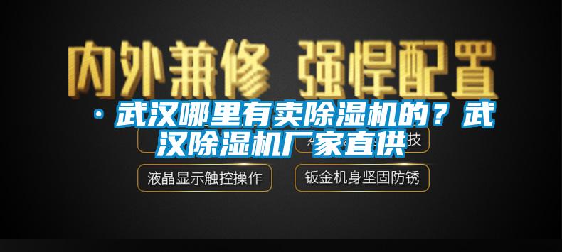 ·武漢哪里有賣除濕機(jī)的？武漢除濕機(jī)廠家直供