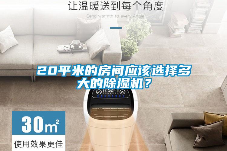 20平米的房間應該選擇多大的除濕機？