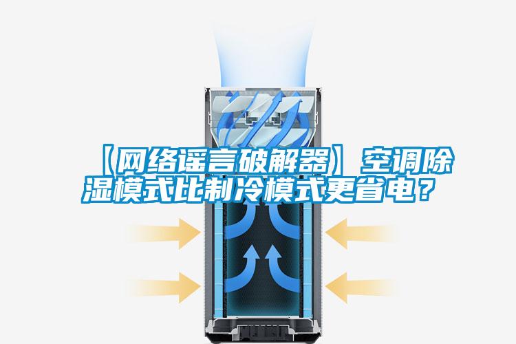 【網(wǎng)絡謠言破解器】空調(diào)除濕模式比制冷模式更省電？