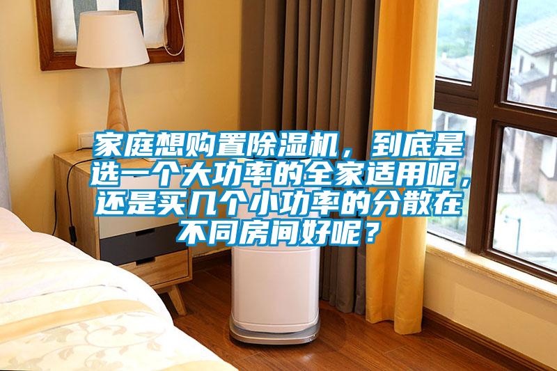 家庭想購置除濕機(jī)，到底是選一個(gè)大功率的全家適用呢，還是買幾個(gè)小功率的分散在不同房間好呢？