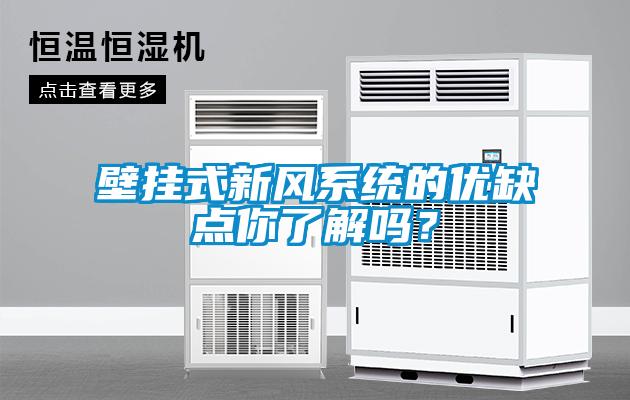 壁掛式新風(fēng)系統(tǒng)的優(yōu)缺點你了解嗎？