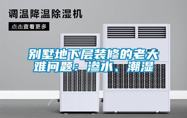別墅地下層裝修的老大難問題：滲水、潮濕