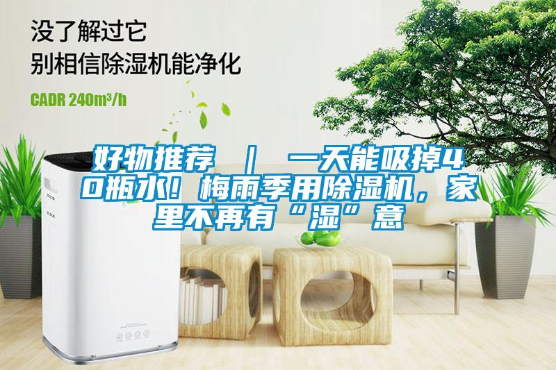 好物推薦 ｜ 一天能吸掉40瓶水！梅雨季用除濕機，家里不再有“濕”意