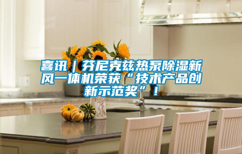 喜訊｜芬尼克茲熱泵除濕新風(fēng)一體機(jī)榮獲“技術(shù)產(chǎn)品創(chuàng)新示范獎”！