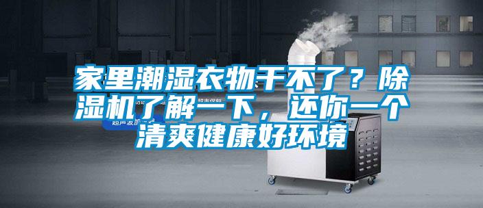 家里潮濕衣物干不了？除濕機(jī)了解一下，還你一個(gè)清爽健康好環(huán)境