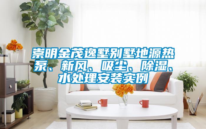 崇明金茂逸墅別墅地源熱泵、新風(fēng)、吸塵、除濕、水處理安裝實例
