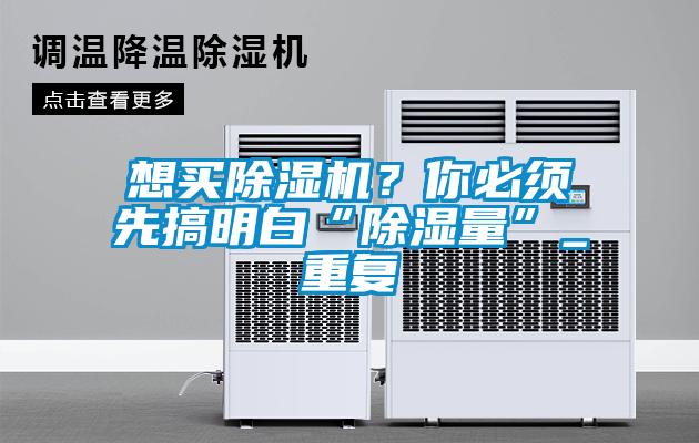 想買除濕機？你必須先搞明白“除濕量”_重復(fù)