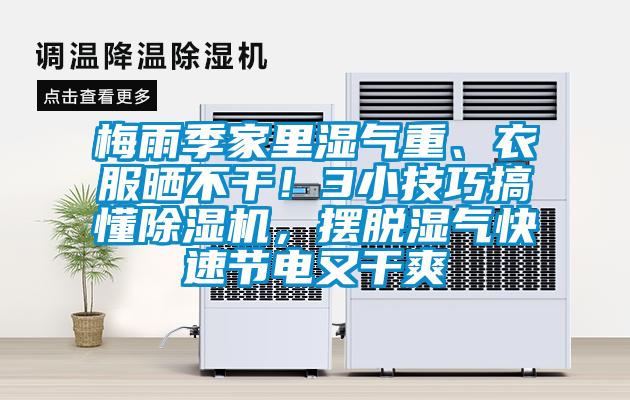 梅雨季家里濕氣重、衣服曬不干！3小技巧搞懂除濕機(jī)，擺脫濕氣快速節(jié)電又干爽