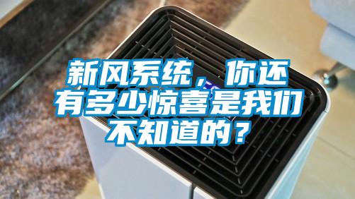 新風(fēng)系統(tǒng)，你還有多少驚喜是我們不知道的？