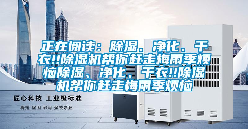 正在閱讀：除濕、凈化、干衣!!除濕機幫你趕走梅雨季煩惱除濕、凈化、干衣!!除濕機幫你趕走梅雨季煩惱