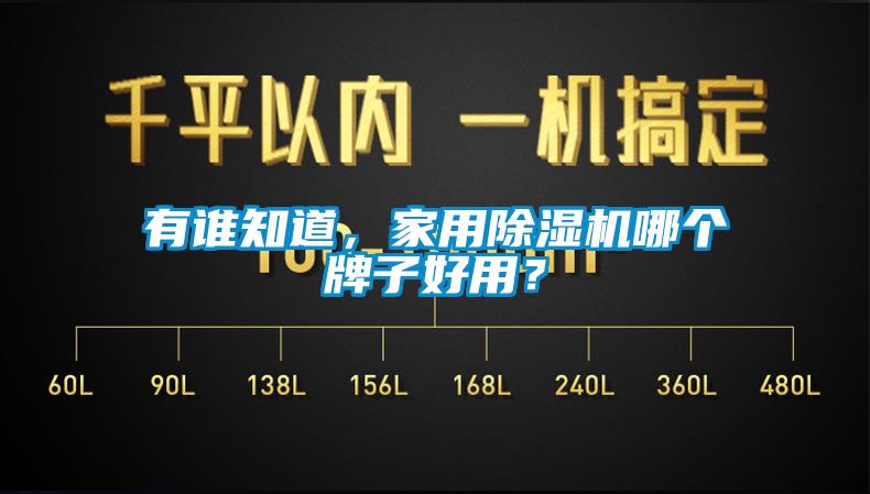 有誰知道，家用除濕機哪個牌子好用？