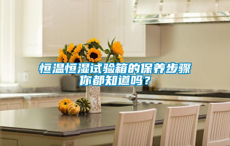 恒溫恒濕試驗(yàn)箱的保養(yǎng)步驟你都知道嗎？