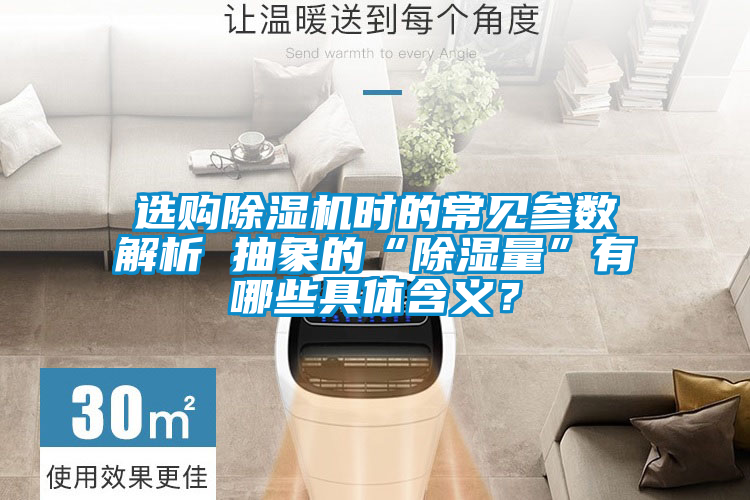 選購除濕機(jī)時的常見參數(shù)解析 抽象的“除濕量”有哪些具體含義？