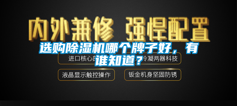 選購除濕機(jī)哪個牌子好，有誰知道？