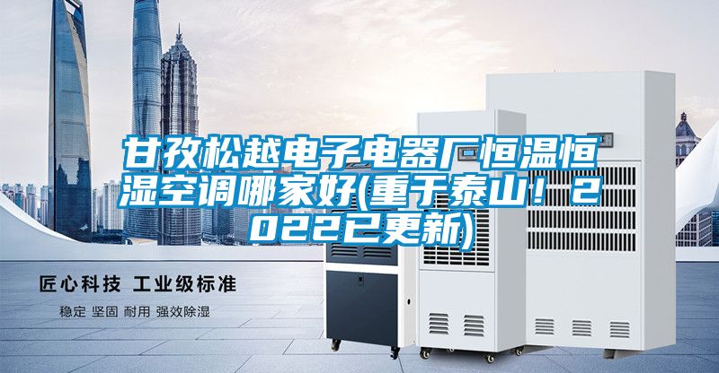 甘孜松越電子電器廠恒溫恒濕空調(diào)哪家好(重于泰山！2022已更新)