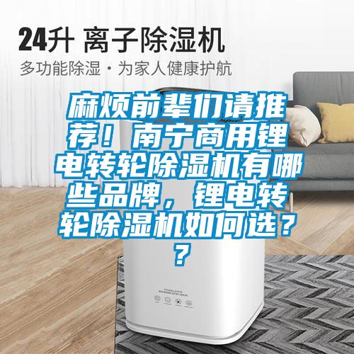 麻煩前輩們請(qǐng)推薦！南寧商用鋰電轉(zhuǎn)輪除濕機(jī)有哪些品牌，鋰電轉(zhuǎn)輪除濕機(jī)如何選？？