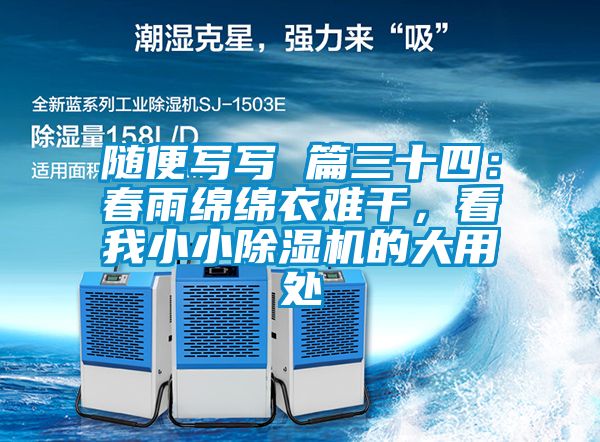 隨便寫寫 篇三十四：春雨綿綿衣難干，看我小小除濕機(jī)的大用處